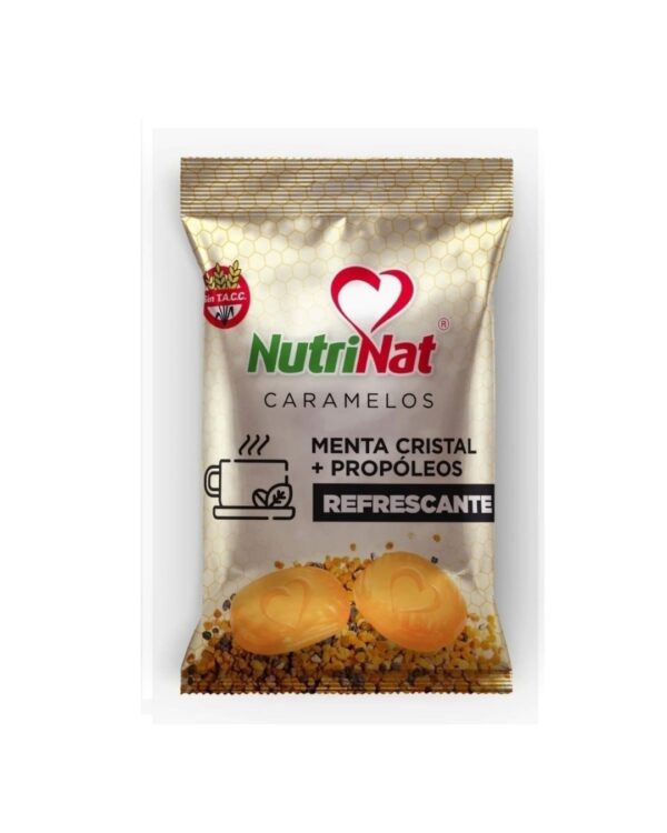 CARAMELOS MENTA CRISTAL Y PROPOLEO - BOLSA DE 25 PAQUETITOS DE 50GRS