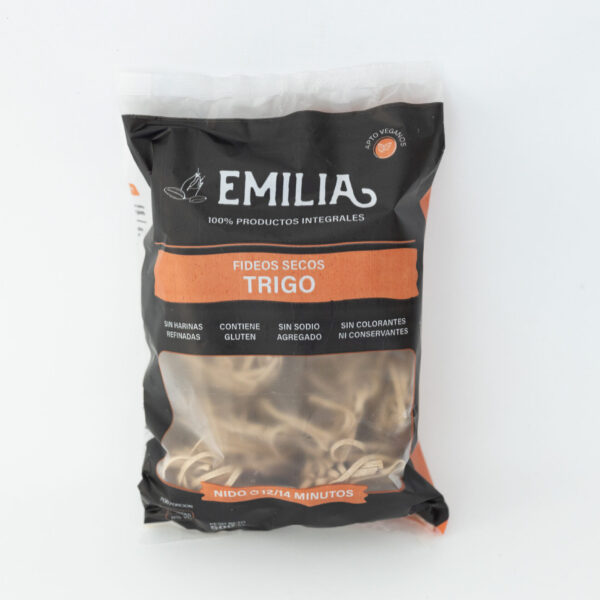 FIDEOS NIDO DE HARINA INTEGRAL - EMILIA