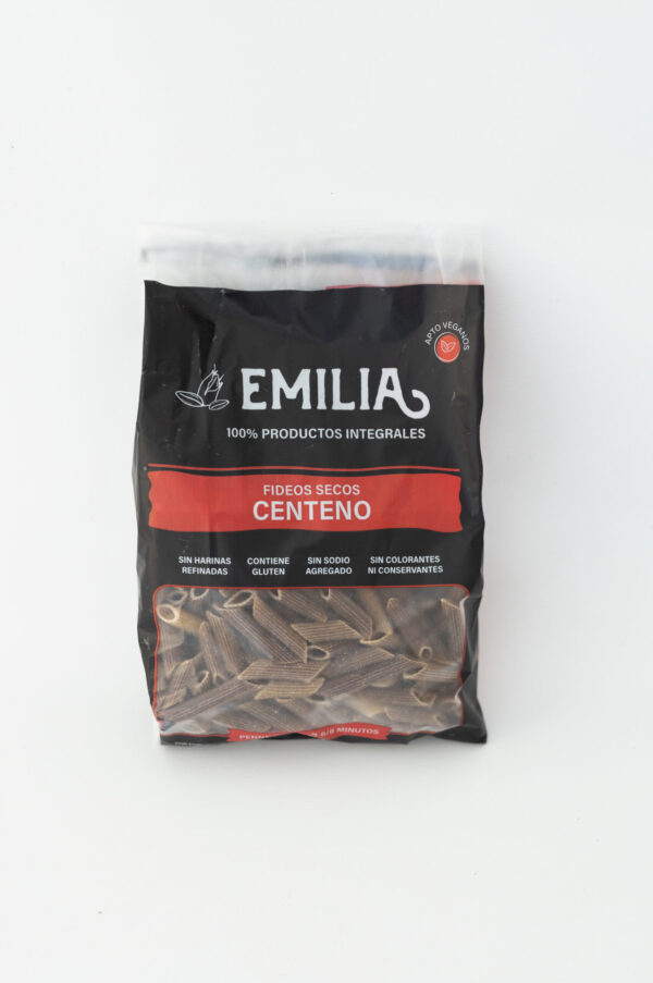 FIDEOS PENNE DE HARINA INTEGRAL - EMILIA