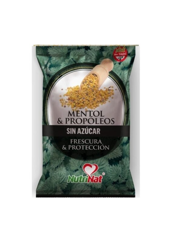 mentol sin azucar CARAMELOS DE MENTOL Y PROPOLEO - "SIN AZUCAR" - BOLSA DE 25 PAQUETITOS DE 50GRS